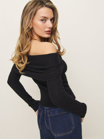 florie twist front sweater