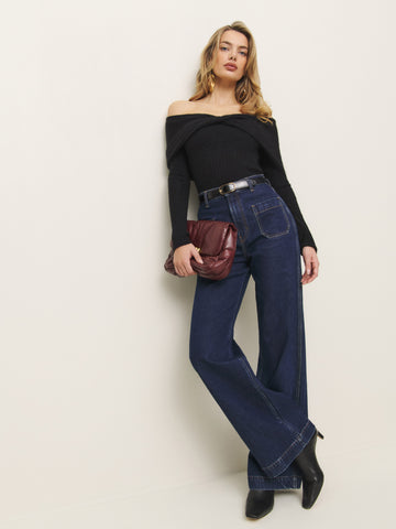 florie twist front sweater