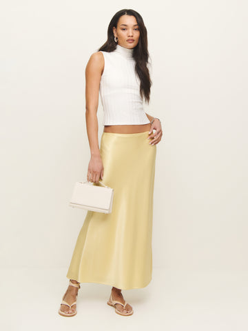 petites layla satin skirt