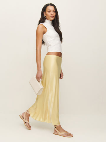 petites layla satin skirt