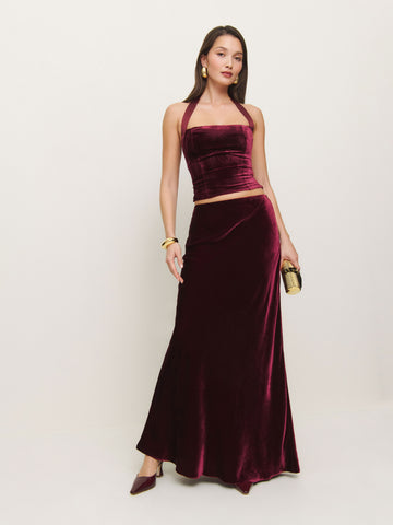 bella velvet skirt