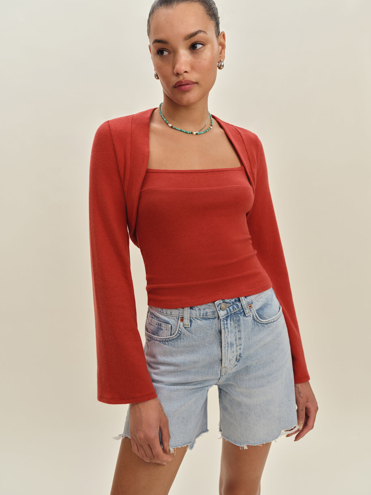 chloe knit shrug set