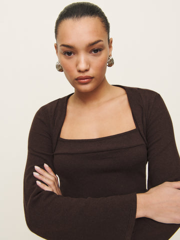 chloe knit shrug set