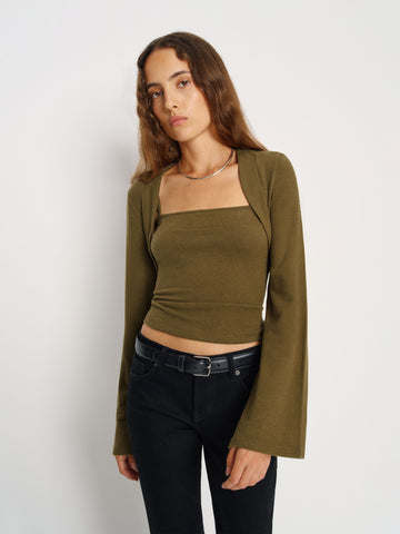 chloe knit shrug set