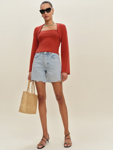 chloe knit shrug set