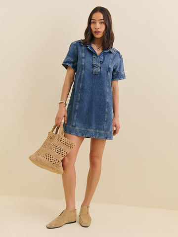 clark denim mini dress