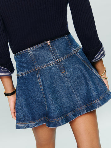 bentley denim mini skirt