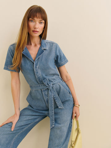 graham lived-in denim jumpsuit