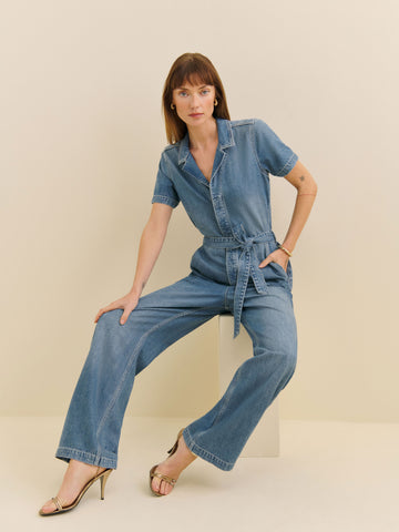 graham lived-in denim jumpsuit