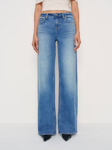 greta super stretch low rise wide leg jeans