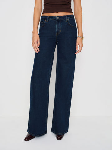 greta super stretch low rise wide leg jeans