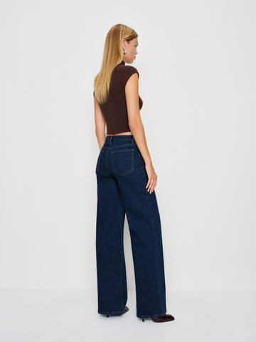 greta super stretch low rise wide leg jeans