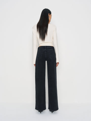 greta super stretch low rise wide leg jeans