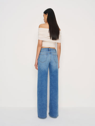 greta super stretch low rise wide leg jeans