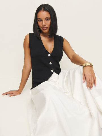 linden cotton sweater vest