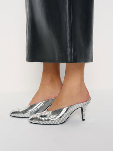 xyler heeled mule