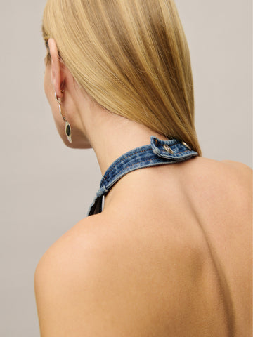 avielle lived-in denim mini dress