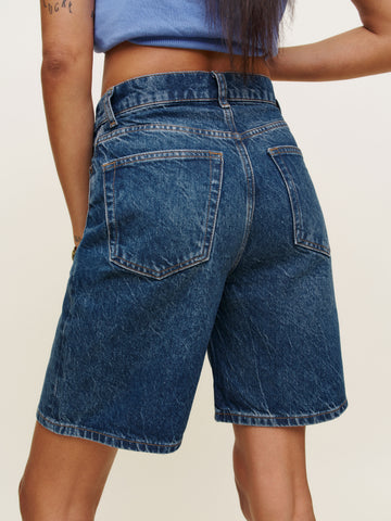 hale high rise 8” jean shorts