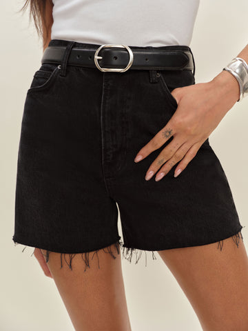 saige high rise 4” jean shorts