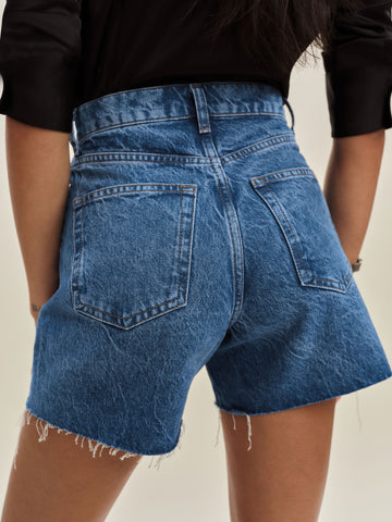 saige high rise 4” jean shorts