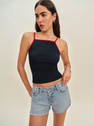 sutton low rise 2.5” slouchy jean shorts