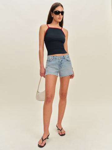 sutton low rise 2.5” slouchy jean shorts