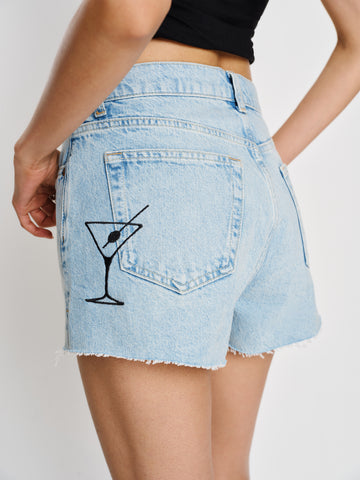 sutton low rise 2.5” slouchy jean shorts