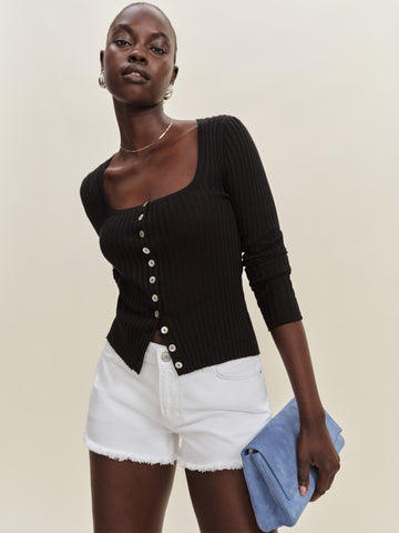 sutton low rise 2.5” slouchy jean shorts