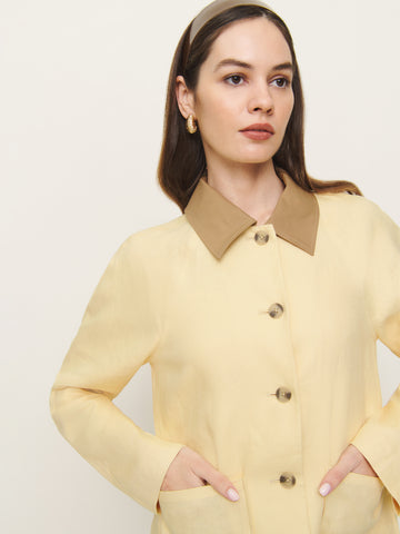 lila linen jacket