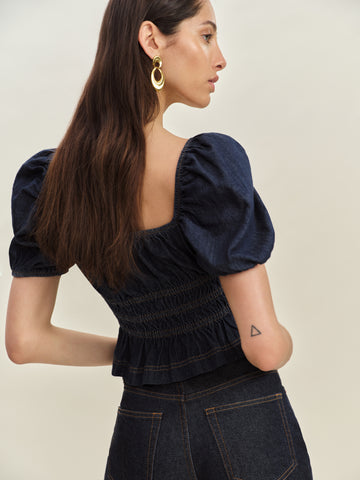 aliya denim top