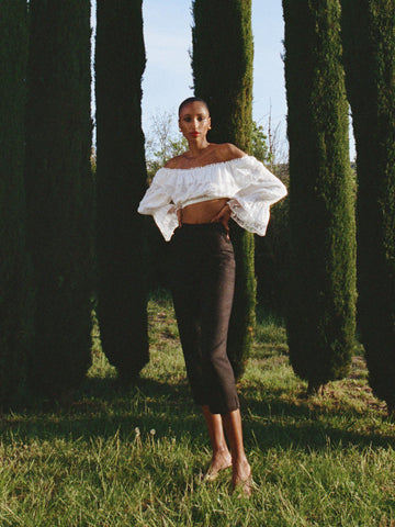 petra linen low rise pedal pusher pant