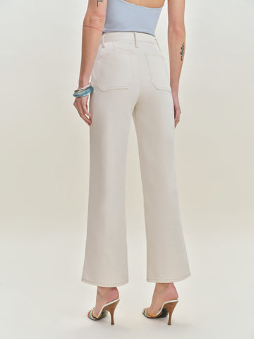 alyssa stretch high rise wide leg cropped jeans