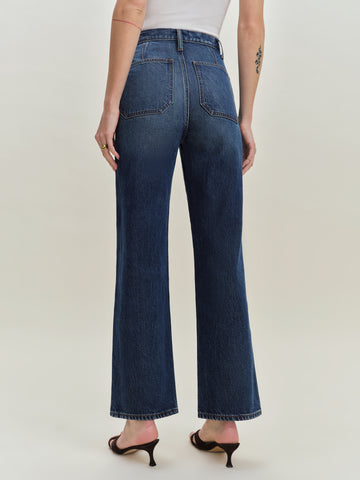 alyssa stretch high rise wide leg cropped jeans