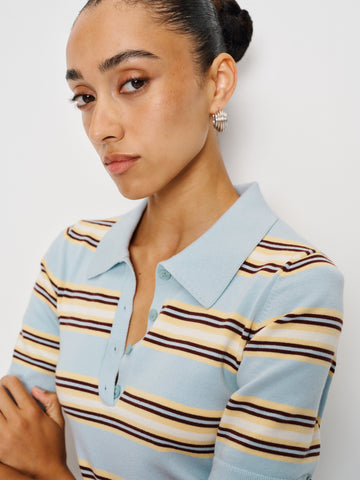 hadley cotton polo sweater dress