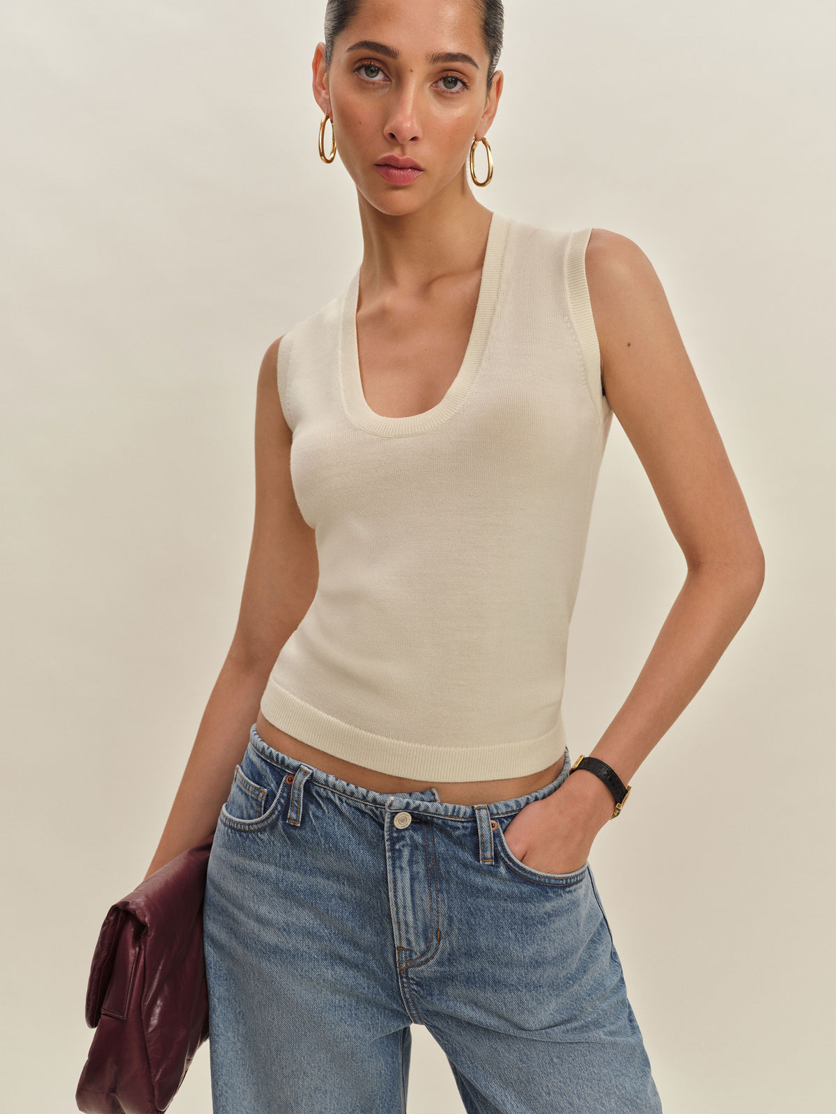 marta regenerative merino sweater tank