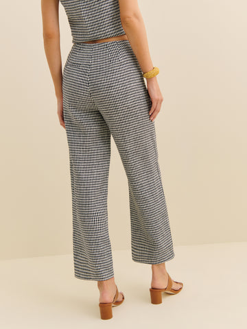 joni linen cropped pant