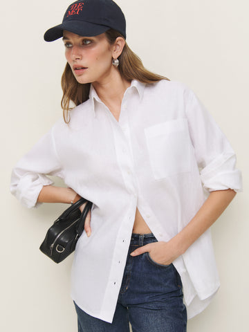 eli oversized linen shirt