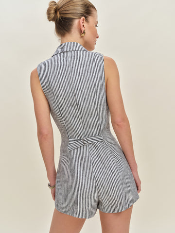 leila linen romper