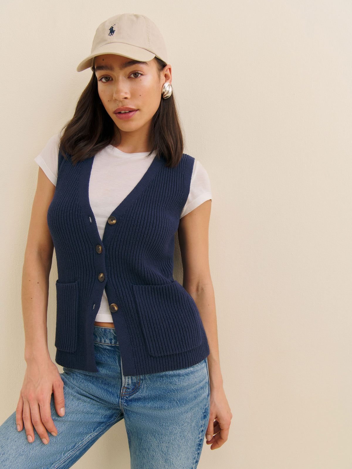 faye cotton sweater vest