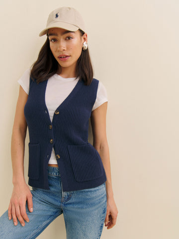 faye cotton sweater vest