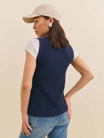 faye cotton sweater vest