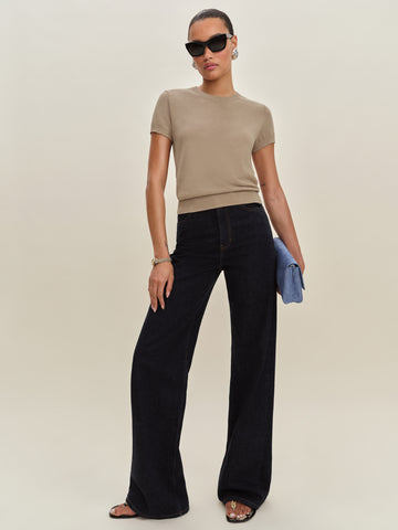 aviva linen cotton crew