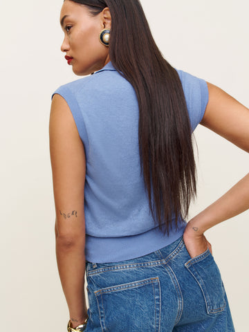 carrie linen cotton polo