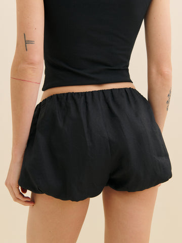 luna linen bloomer short