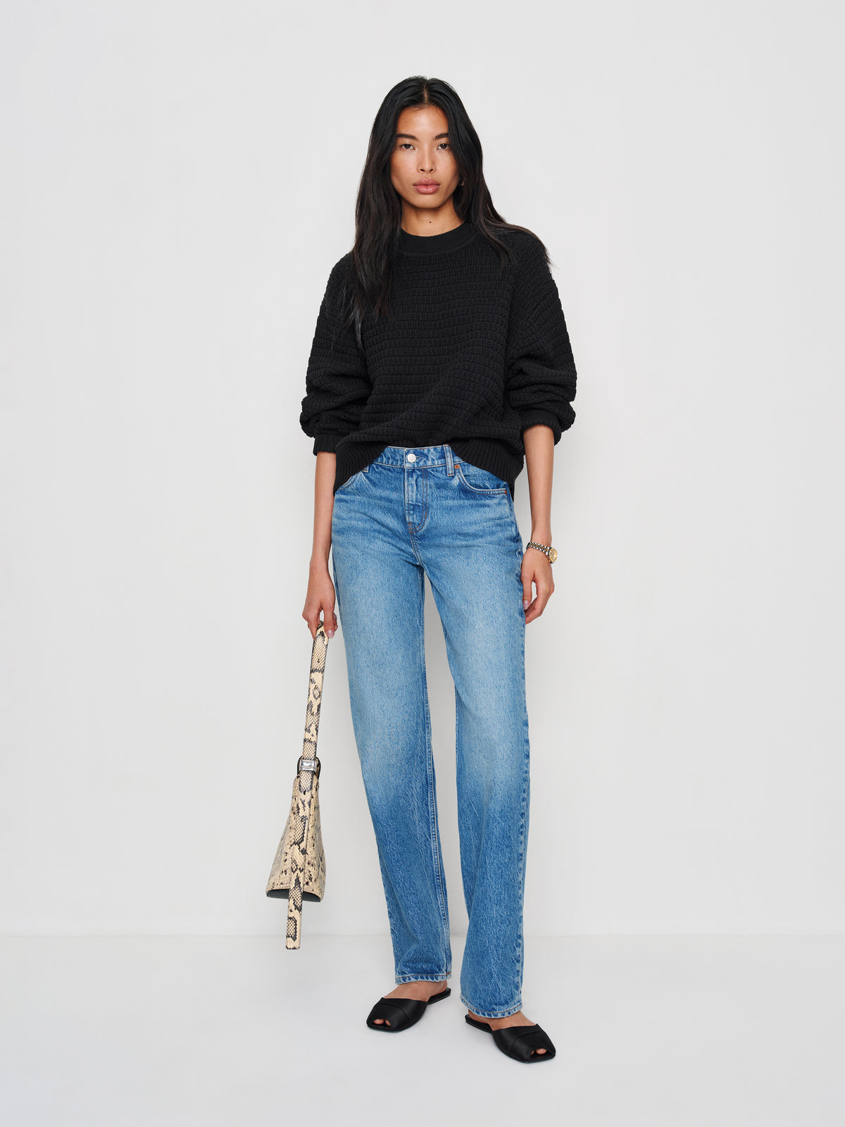 collie oversized cotton crew