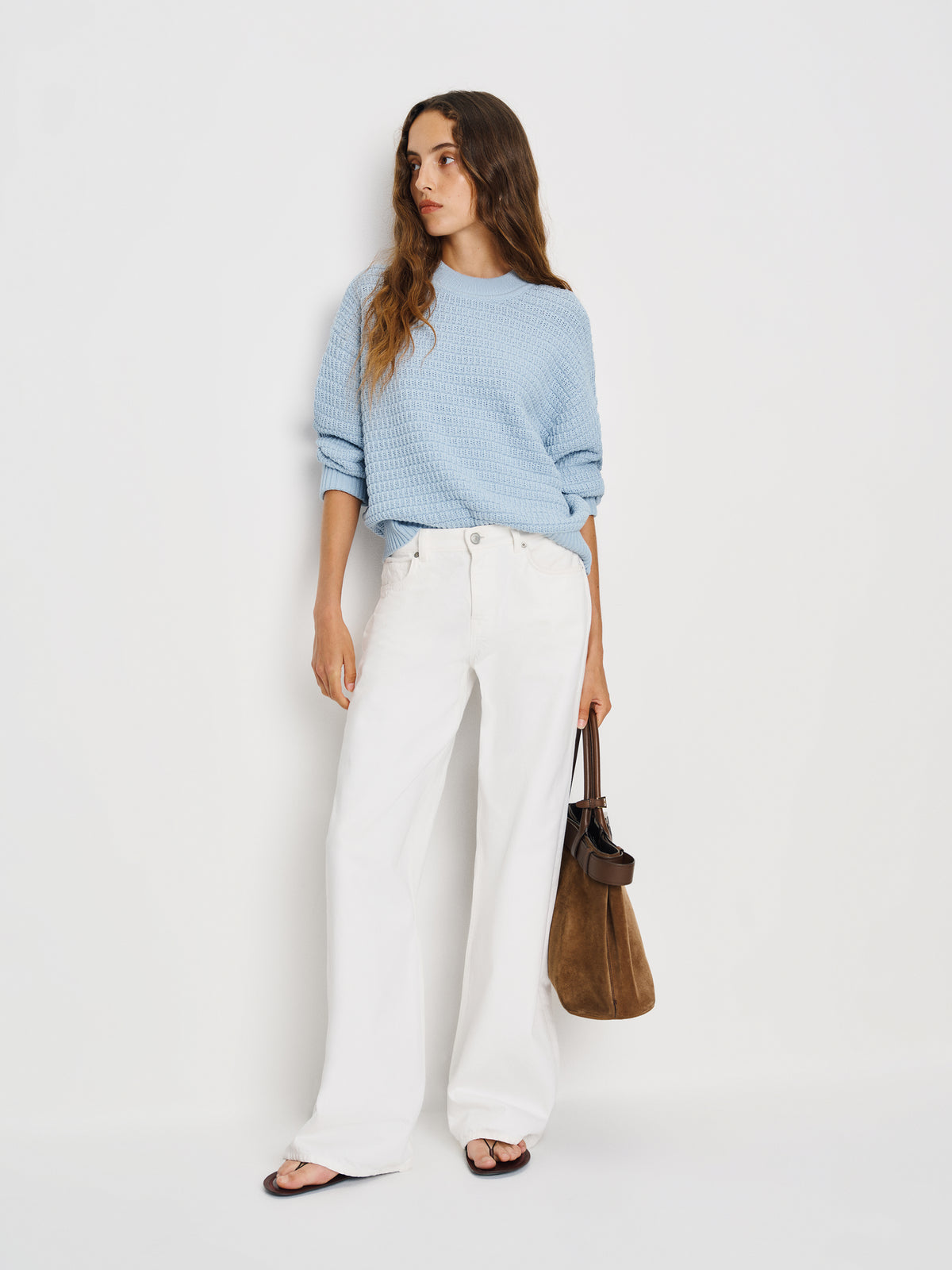 collie oversized cotton crew