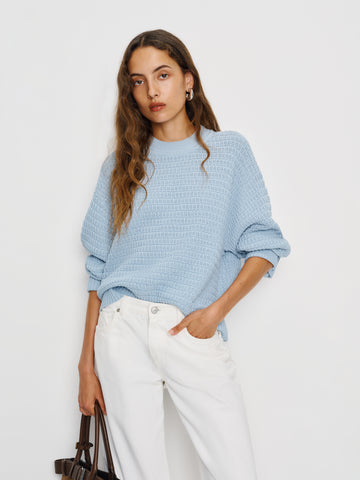 collie oversized cotton crew