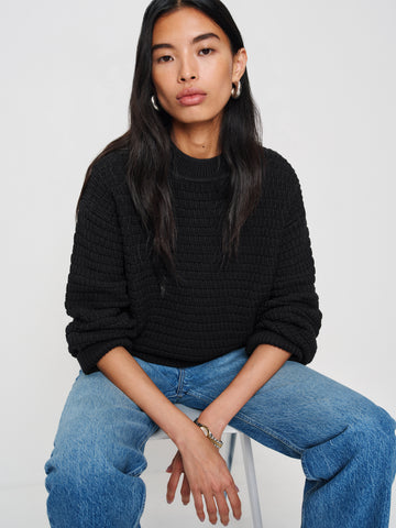 collie oversized cotton crew