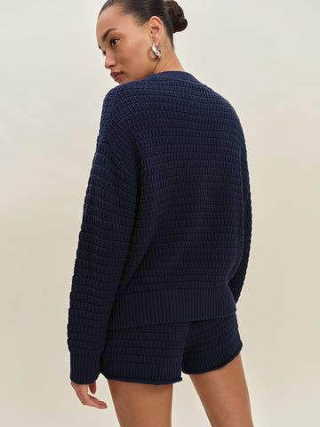 collie oversized cotton crew