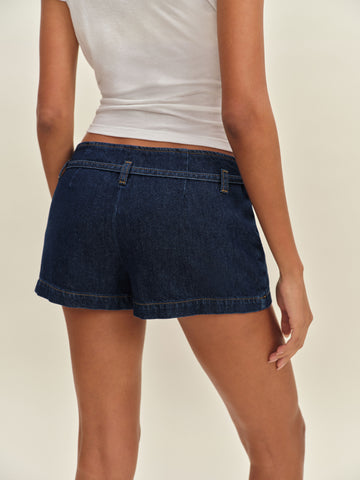khloe low rise denim skort